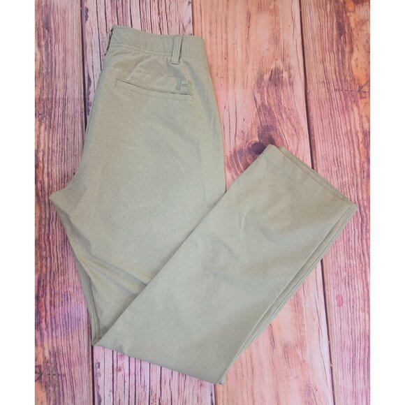 Under Armour Mens Khaki Stretch Golf Pants Size 32/32 Polyester Blend - Picture 3 of 9